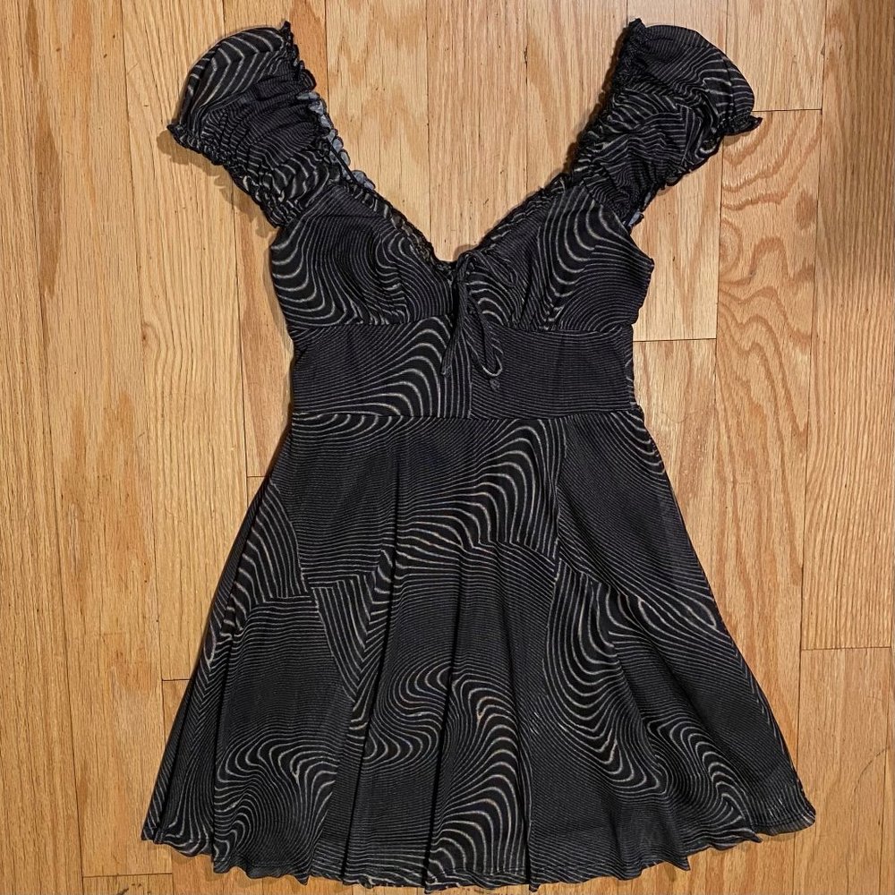 Black Mesh Mini Dress - Urban Outfitters